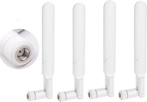 Dual Band WiFi Antenna 2.4GHz 5GHz 5.8GHz 9dBi MIMO RP-SMA Male Antenna for WiFi Router Wireless Network Card USB Adapter Security IP Camera Video Surveillance Monitor-2Pack White in Saudi Arabia