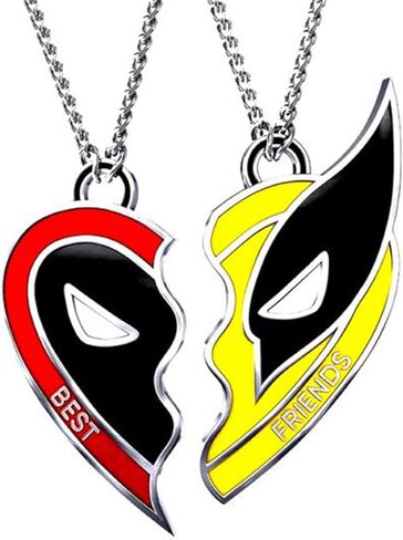 قطعتان من قلادة الكرتون، قلادة الحب، هدية مجوهرات الحب للنساء والرجال in Kuwait