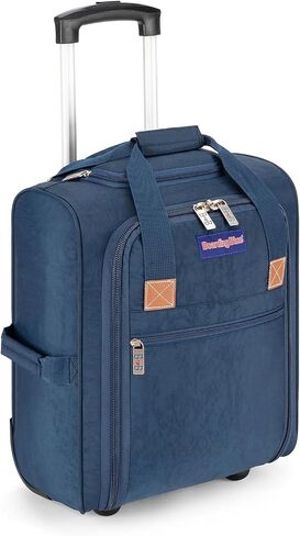 17x13x8 Inches JetBlue Airlines Rolling Personal Item Underseat Travel Bag - Suitable for Major Airlines including Spirit, Jetblue and Frontier- Duffel Bag Design (Ivory) in Saudi Arabia