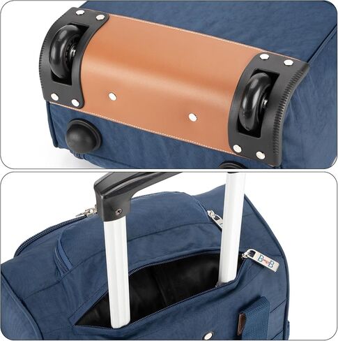 17x13x8 Inches JetBlue Airlines Rolling Personal Item Underseat Travel Bag - Suitable for Major Airlines including Spirit, Jetblue and Frontier- Duffel Bag Design (Ivory) in Saudi Arabia