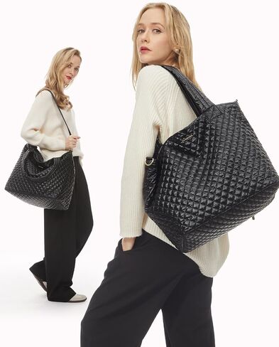 LOVEVOOK Weekender Bags for Women, Puffer Purse Travel Duffle Overnight Tote Bag, Quilted Carry On Bag for Work Gym in Saudi Arabia