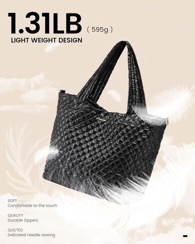 LOVEVOOK Weekender Bags for Women, Puffer Purse Travel Duffle Overnight Tote Bag, Quilted Carry On Bag for Work Gym in Saudi Arabia