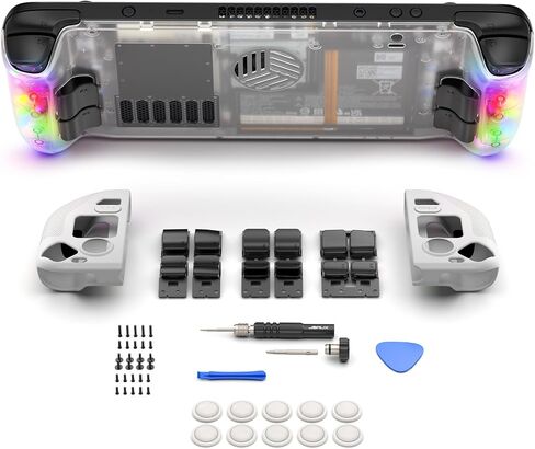 JSAUX لوحة خلفية شفافة RGB لـ Steam Deck OLED، حافظة خلفية بديلة شفافة DIY متوافقة مع Steam Deck OLED - إصدار PC0106C RGB [كريستال] in Saudi Arabia