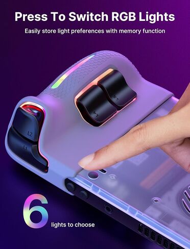 JSAUX لوحة خلفية شفافة RGB لـ Steam Deck OLED، حافظة خلفية بديلة شفافة DIY متوافقة مع Steam Deck OLED - إصدار PC0106C RGB [كريستال] in Saudi Arabia