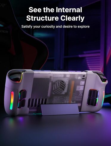 JSAUX لوحة خلفية شفافة RGB لـ Steam Deck OLED، حافظة خلفية بديلة شفافة DIY متوافقة مع Steam Deck OLED - إصدار PC0106C RGB [كريستال] in Saudi Arabia