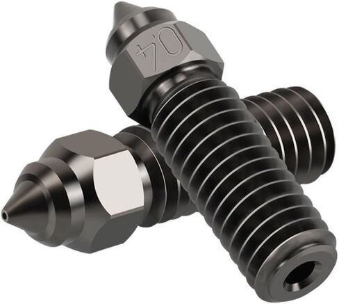 فوهة فولاذية صلبة K1، K1 أقصى مقاومة لدرجات الحرارة العالية، 0.4 مم، 0.6 مم، 0.8 مم، 1.0 مم، مجموعة فوهات لـ CRIALITY K1 وK1 Max- 8 قطع in Kuwait