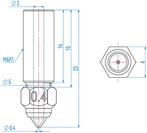 فوهة فولاذية صلبة K1، K1 أقصى مقاومة لدرجات الحرارة العالية، 0.4 مم، 0.6 مم، 0.8 مم، 1.0 مم، مجموعة فوهات لـ CRIALITY K1 وK1 Max- 8 قطع in Kuwait