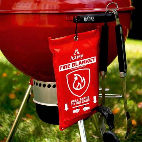 Aaisy Fire Blankets Emergency for Home, Kitchen, Camping, Warehouse, Grill, car Fire Extinguisher Blanket, Fiberglass Fire Blanket Safety Tool, Fire Blanket 2 Pack 40 x 40 inches. in Saudi Arabia