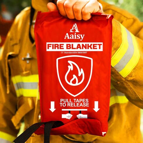 Aaisy Fire Blankets Emergency for Home, Kitchen, Camping, Warehouse, Grill, car Fire Extinguisher Blanket, Fiberglass Fire Blanket Safety Tool, Fire Blanket 2 Pack 40 x 40 inches. in Saudi Arabia