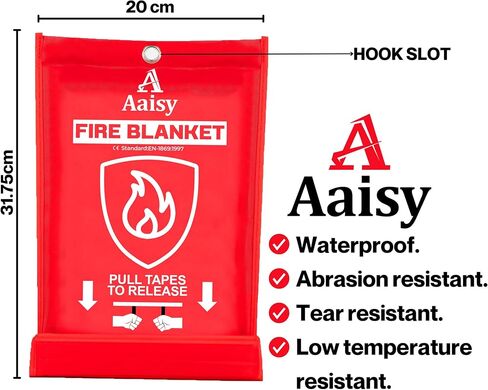Aaisy Fire Blankets Emergency for Home, Kitchen, Camping, Warehouse, Grill, car Fire Extinguisher Blanket, Fiberglass Fire Blanket Safety Tool, Fire Blanket 2 Pack 40 x 40 inches. in Saudi Arabia