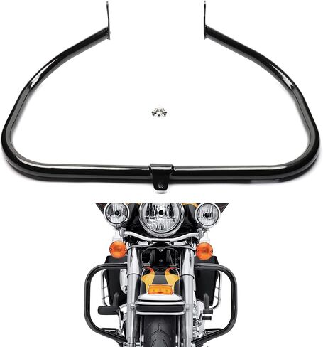 TIGERSGATE الكروم محرك الحرس شريط الأمان حماية الشارب الحرس الطريق السريع متوافق مع Harley Heritage FLSTC Softail Fat Boy FLSTF 2000-2017، بدون دواسات مضادة للانزلاق in Saudi Arabia