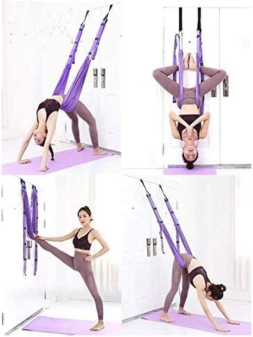 KimDaro Multi-purpose Waist Exercise Band - Waist Back Bend Assist Trainer Flexibility & Yoga Stretching Leg Stretcher Strap w/Door Anchor for Dance Gymnastics Training Fitness in Saudi Arabia