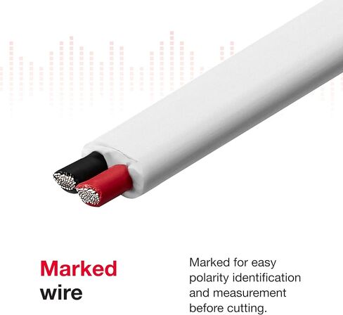 Rocketfish 16 Gauge Pure Copper Speaker Wire - Clear Copper Wire for Speaker System - Heavy-Duty Speaker Wire to Deliver Sounds - Stereo Wire for Home Sound System - 50' in Kuwait