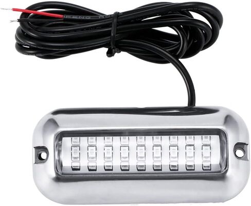 IBRAP Blue Mini 27LED Waterproof 316 Stainless Steel Transom Led Lamp High-Intensity Marine Led Underwater Boat Deck Lights For Cruise Ships Yachts Sailboat Pontoon 1200LM 10-36V IP68 (2Pcs) in Saudi Arabia