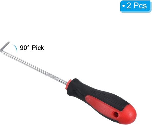 PATIKIL O-Ring 90 درجة اختيار 150 مم، قطعتان من حشية ختم الزيت، أداة إزالة مفك براغي دقيقة، أحمر in Saudi Arabia