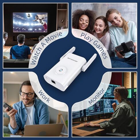 2024 WiFi Extender, 2.4G/5G WiFi Extenders Signal Booster for Home Covers Up to 9800 Sq. Ft and 40 Devices, 4.5X Faster Dual Band WiFi Booster and Signal Amplifier in Kuwait