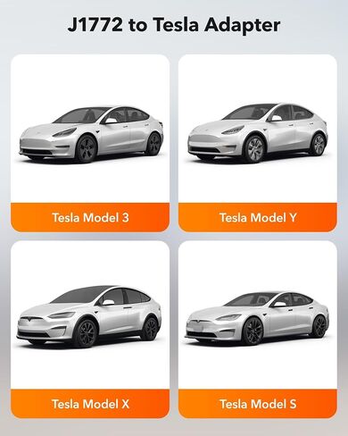 WOLFBOX J1772 to Tesla Charger Adapter, Max 80Amp/240VAC J1772 to Tesla Charging Adapter for Tesla Model 3/Y/X/S, Fast Charging, Portable, Safety Certified, Easy to Setup (Black) in Saudi Arabia