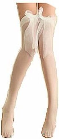 جوارب Sither الفخذ العليا للنساء جوارب الدانتيل مع القوس جوارب طويلة مثيرة للأزياء التنكرية في حفلة الهالوين كهدية (أبيض) in Kuwait