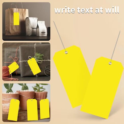 500 Pieces Plastic Shipping Tags with Wire Waterproof Hang Tags Heavy Duty Labeling Tags with String Wires Tags Labels Labeling Tags Stacking Tags for Equipment Car Parts (Colorful, 4 3/4 x 2 3/8) in Saudi Arabia