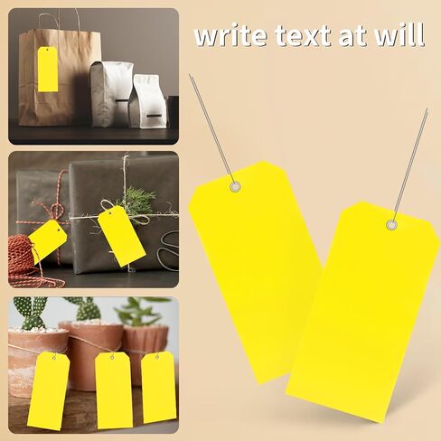 500 Pieces Plastic Shipping Tags with Wire Waterproof Hang Tags Heavy Duty Labeling Tags with String Wires Tags Labels Labeling Tags Stacking Tags for Equipment Car Parts (Colorful, 4 3/4 x 2 3/8) in Saudi Arabia
