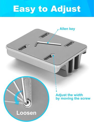 JARLINK 4-in-1 Adjustable Vertical Laptop Stand, Aluminum Holder, Silver in Kuwait