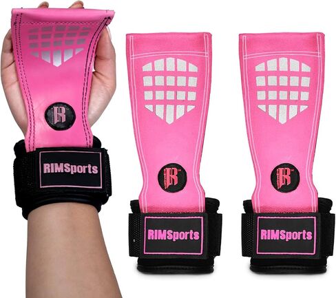 RIMSports Lifting Grips for Weight Lifting - Premium Weight Lifting Straps for Advanced Grip and Palm Protection Deadlift Grips for Rows Pull ups Barbell Adjustable Wrist Wrap Deadlift Gloves in Saudi Arabia