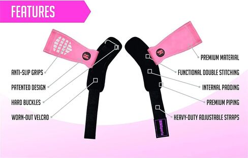 RIMSports Lifting Grips for Weight Lifting - Premium Weight Lifting Straps for Advanced Grip and Palm Protection Deadlift Grips for Rows Pull ups Barbell Adjustable Wrist Wrap Deadlift Gloves in Saudi Arabia