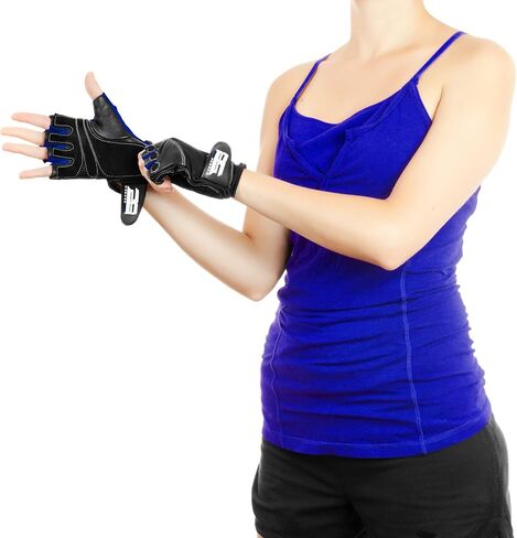 RIMSports Workout Gloves for Men and Women - Breathable Weight Lifting Gloves for Gym, Exercise, Weightlifting, Cycling, Rowing, Training Leather Palm Padded Thumb Protected Against Calluses Blister in Saudi Arabia