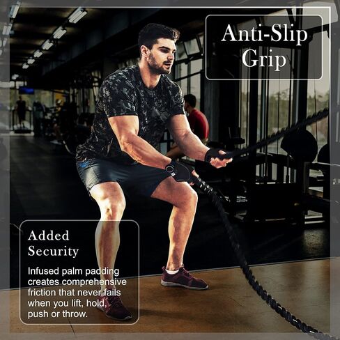 RIMSports Workout Gloves for Men and Women - Breathable Weight Lifting Gloves for Gym, Exercise, Weightlifting, Cycling, Rowing, Training Leather Palm Padded Thumb Protected Against Calluses Blister in Saudi Arabia