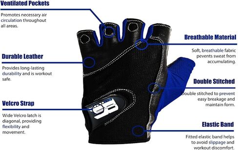 RIMSports Workout Gloves for Men and Women - Breathable Weight Lifting Gloves for Gym, Exercise, Weightlifting, Cycling, Rowing, Training Leather Palm Padded Thumb Protected Against Calluses Blister in Saudi Arabia