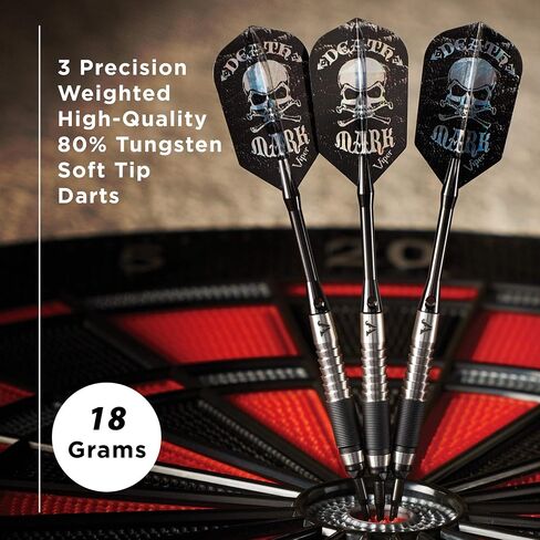 Viper Desperado 80% Tungsten Soft Tip Darts with Storage/Travel Case: Death Mark, 18 Grams in Saudi Arabia