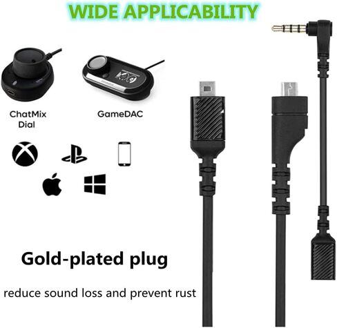 محول كابل صوت بديل Saipomor 3.5 ذكر إلى أنثى متوافق مع سماعات الألعاب اللاسلكية SteelSeries Arctis3 Arctis5 Arctis Nova3 Arctis7 Arctis Pro+ GameDAC Arctis Pro in Saudi Arabia