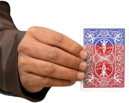MilesMagic Magician's Color Changing Card Gimmick on Bicycle Rider Back Illusion Magic Trick (Only 1 Card) (Blue to Red) in Saudi Arabia