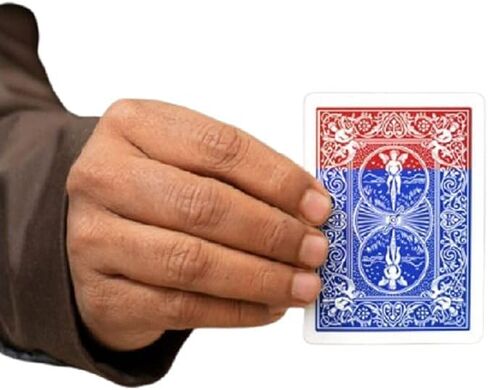 MilesMagic Magician's Color Changing Card Gimmick on Bicycle Rider Back Illusion Magic Trick (Only 1 Card) (Blue to Red) in Saudi Arabia