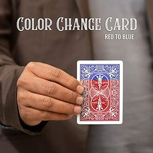 بطاقة تغيير اللون من MilesMagic Magician's وسيلة للتحايل على خدعة سحرية لراكب الدراجة الهوائية (بطاقة واحدة فقط) (الأحمر إلى الأزرق) in Saudi Arabia