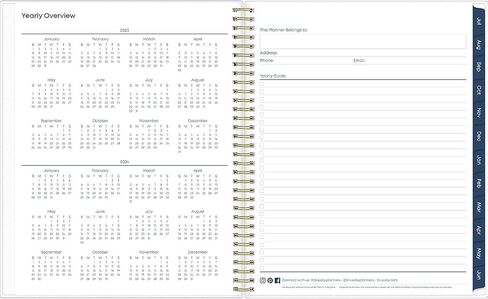 بلو سكاي 2024-2025 مخطط أسبوعي وشهري للعام الدراسي، تنظيم الجدول الزمني، لطلاب المدارس الثانوية، جيما، 8.5 بوصة × 11 بوصة in Saudi Arabia