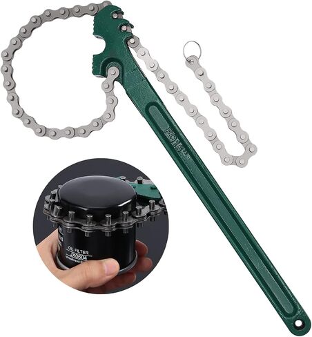 Jeemiter Heavy Duty Ratcheting Chain Wrench, 12 Inches Automotive Oil Fuel Filter Chain Wrench fits 1.5" to 6" Diameter Pliers Adjustable Removal Remover Tool in Saudi Arabia