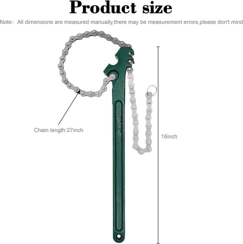 Jeemiter Heavy Duty Ratcheting Chain Wrench, 12 Inches Automotive Oil Fuel Filter Chain Wrench fits 1.5" to 6" Diameter Pliers Adjustable Removal Remover Tool in Saudi Arabia