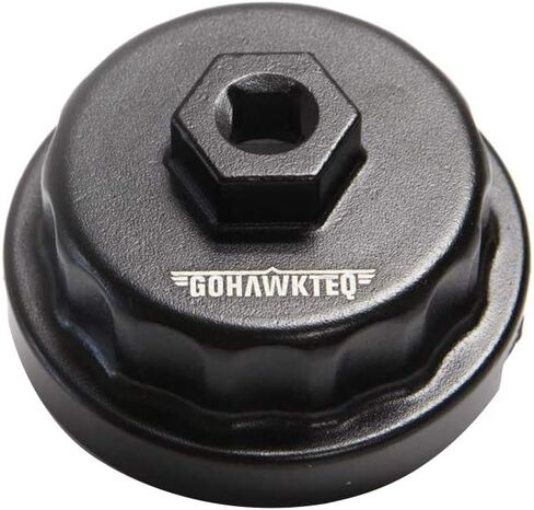 أداة إزالة مفتاح فلتر الزيت من GOHAWKTEQ متوافقة مع غطاء خرطوشة 64 مم Toyota RAV4 Camry Tundra Sienna 2.5L-5.7L مزيل مفتاح ربط غطاء الزيت in Kuwait