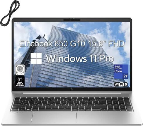 HP Elitebook 650 G10 كمبيوتر محمول للأعمال مقاس 15.6 بوصة FHD، الجيل الثالث عشر Intel 10-Core i7-1355U، ذاكرة الوصول العشوائي DDR4 سعة 64 جيجابايت، 2 تيرابايت PCIe SSD، WiFi 6E، BT 5.3، لوحة مفاتيح بإضاءة خلفية، قارئ بصمات الأصابع، Windows 11 Pro، كابل AZ in Kuwait