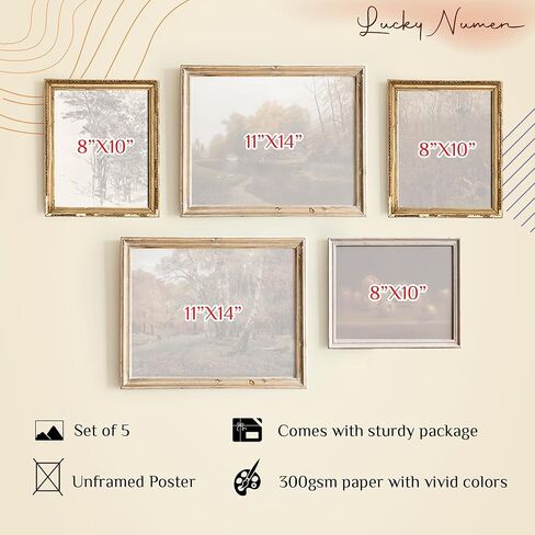 مجموعة 5 لوحات فنية جدارية لمعرض ديكور الريف الفرنسي - فن جدار المناظر الطبيعية، فن جدار عتيق، أعمال فنية ريفية فرنسية، ديكور جدار الريف الفرنسي، ديكور جدار كوخ كور، ديكور مزرعة عتيق مزاجي (غير مؤطر) in Kuwait