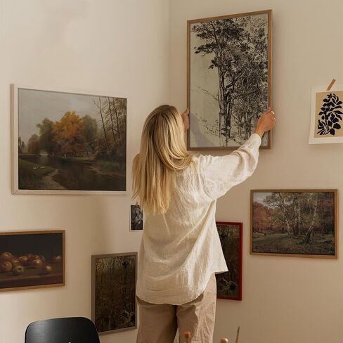 مجموعة 5 لوحات فنية جدارية لمعرض ديكور الريف الفرنسي - فن جدار المناظر الطبيعية، فن جدار عتيق، أعمال فنية ريفية فرنسية، ديكور جدار الريف الفرنسي، ديكور جدار كوخ كور، ديكور مزرعة عتيق مزاجي (غير مؤطر) in Kuwait