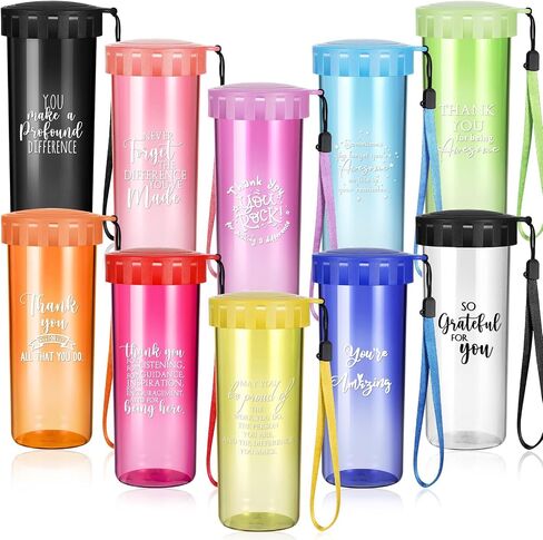 10 Pcs CNA Week Gift Bulk 15 oz Thank You Inspirational Water Bottle Nurse Cups with Large Mouth Employee Healthcare Appreciation Gifts for Staff Team Assistant Employee Coworker(Black) in Saudi Arabia