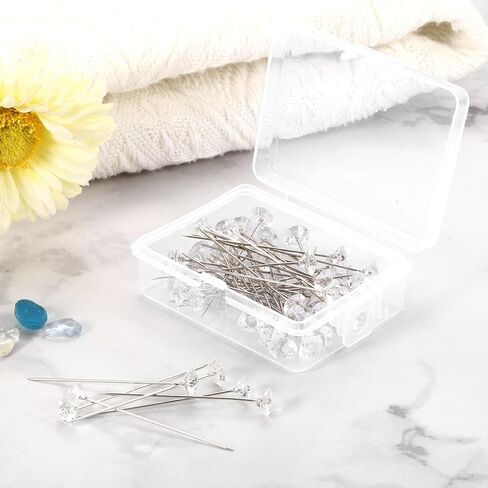 uxcell Bouquet Pins 100pcs 1.5 Inch Corsage Pins Flower Pins Straight Head Pins for Wedding Bouquet Sewing Decoration DIY Craft in Kuwait