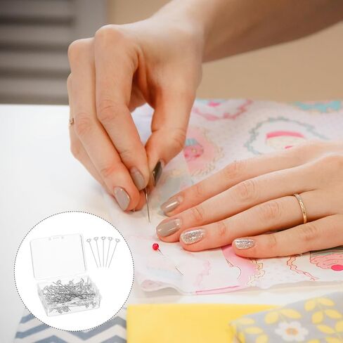 uxcell Bouquet Pins 100pcs 1.5 Inch Corsage Pins Flower Pins Straight Head Pins for Wedding Bouquet Sewing Decoration DIY Craft in Kuwait