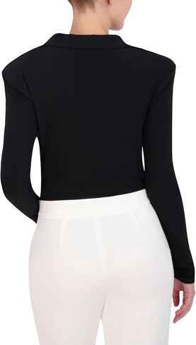 BCBGMAXAZRIA Women's Long Sleeve Cowl Neck Bodysuit in Saudi Arabia
