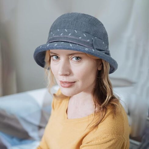 Women's Floral Wide Brim Sun Hats Cloche Bucket Hat Kentucky Derby Church Hat Ladies Bowler Sun Hat with Bowknot in Kuwait