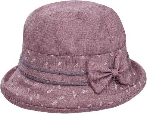 Women's Floral Wide Brim Sun Hats Cloche Bucket Hat Kentucky Derby Church Hat Ladies Bowler Sun Hat with Bowknot in Saudi Arabia