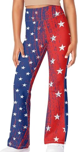 Tutolipy Kids Flare Pants Youth Yoga Dance High Waist Girls Bootcut Sweatpants in Kuwait
