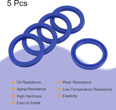 MECCANIXITY UHS سدادة عمود شعاعي 38 مم معرف × 48 مم OD × 6 مم عرض ختم زيت PU، عبوة زرقاء من 5 in Kuwait
